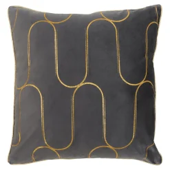 Poszewka dekoracyjna szara AURAY 45x45 cm