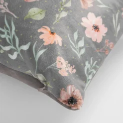 Poszewki I Poduszki Dekoracyjne|inny Poszewka dekoracyjna w kwiaty szara DAISY 30x50 cm