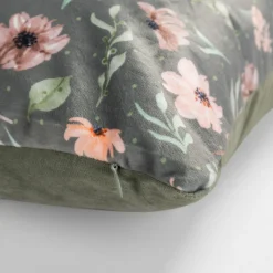 inny Poszewka dekoracyjna w kwiaty zielona DAISY 45 x45 cm