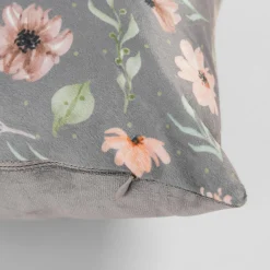 Poszewki I Poduszki Dekoracyjne|inny Poszewka dekoracyjna w kwiaty szara DAISY 45x45 cm