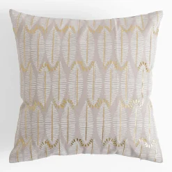 inny Poszewka dekoracyjna w liście biała ELLIE 45x45 cm