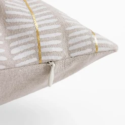 inny Poszewka dekoracyjna w liście biała ELLIE 45x45 cm