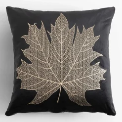 Poszewki I Poduszki Dekoracyjne|inny Poszewka dekoracyjna w złoty liść czarna MAPLE 45x45 cm