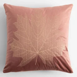 inny Poszewka dekoracyjna w złoty liść różowa MAPLE 45x45 cm