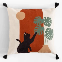 inny Poszewka dekoracyjna z kwiatem CATS 45x45 cm