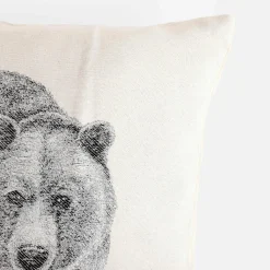 Poszewka dekoracyjna z niedźwiedziem MOLLIE 45x45 cm