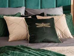 Estetica Poszewka dekoracyjna zielona z ważką AURE 45x45 cm