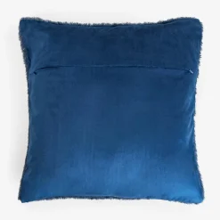 inny Poszewka futrzasta glamour ciemnoniebieska SHINE 45x45 cm