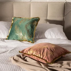 Poszewki I Poduszki Dekoracyjne|inny Poszewka na poduszkę w liście różowa YVES 45x45 cm