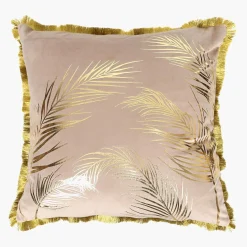 Poszewki I Poduszki Dekoracyjne|inny Poszewka na poduszkę w liście beżowa YVES 45x45 cm