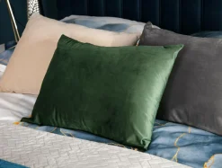 Estetica Poszewka na poduszkę welurowa zielona BELLO 45x60 cm