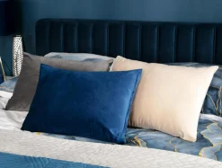 Poszewki I Poduszki Dekoracyjne|Estetica Poszewka na poduszkę welurowa niebieska BELLO 45x60 cm