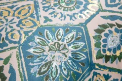 Poszewka orientalna beżowo-niebieska LORIENT 45x45 cm