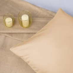 Darymex Poszewka satynowa jasnobeżowa 40x40 cm
