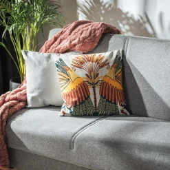 Poszewki I Poduszki Dekoracyjne|inny Poszewka w kolorowe ptaki biała DALI 45x45 cm