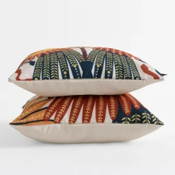 Poszewki I Poduszki Dekoracyjne|inny Poszewka w kolorowe ptaki biała DALI 45x45 cm