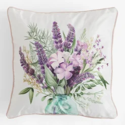 inny Poszewka w kwiaty różowa SUZI 45x45 cm