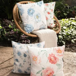 Poszewki I Poduszki Dekoracyjne|inny Poszewka w kwiaty różowe FIONA 45x45 cm