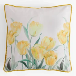 Poszewki I Poduszki Dekoracyjne|inny Poszewka w kwiaty żółta SUZI 45x45 cm