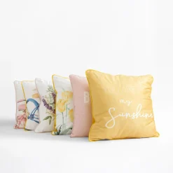 Poszewki I Poduszki Dekoracyjne|inny Poszewka w kwiaty żółta SUZI 45x45 cm