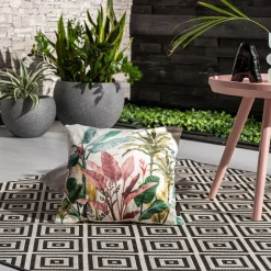 inny Poszewka w liście beżowa MADERA 45x45 cm