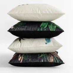 inny Poszewka w liście beżowa MADERA 45x45 cm