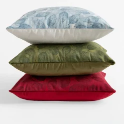 inny Poszewka w liście biało-niebieska AURIR 45x45 cm