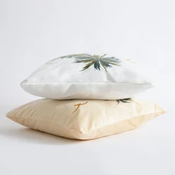 Poszewki I Poduszki Dekoracyjne|inny Poszewka w tropikalne palmy beżowa FEZA 45x45 cm