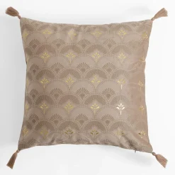 Poszewki I Poduszki Dekoracyjne|inny Poszewka welurowa beżowa CASSIA 45x45 cm