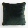 Poszewki I Poduszki Dekoracyjne|inny Poszewka welurowa ciemnozielona LILLE 60x60 cm
