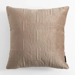 Poszewki I Poduszki Dekoracyjne|inny Poszewka welurowa geometryczna szara JONES 45x45 cm