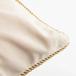 inny Poszewka welurowa kremowa LILLE 60x60 cm