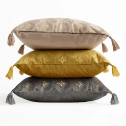 Poszewki I Poduszki Dekoracyjne|inny Poszewka welurowa musztardowa CASSIA 45x45 cm