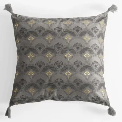 Poszewki I Poduszki Dekoracyjne|inny Poszewka welurowa szara CASSIA 45x45 cm