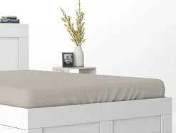 Prześcieradło bawełniane z gumką beżowe PURE 160x200 cm