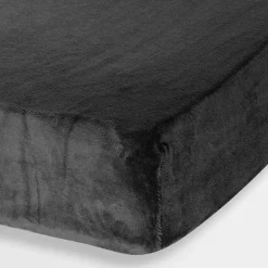 Eurofirany Prześcieradło polarowe czarne FLANO 140x200 cm