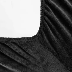 Eurofirany Prześcieradło polarowe czarne FLANO 140x200 cm