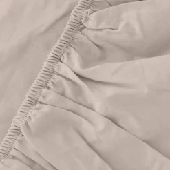 Prześcieradła|inny Prześcieradło satynowe z gumką beżowe 220x200 cm