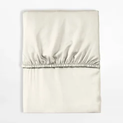 inny Prześcieradło satynowe z gumką ecru 180x200 cm