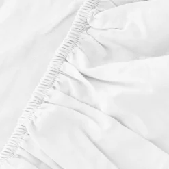 inny Prześcieradło satynowe z gumką białe 160x200 cm