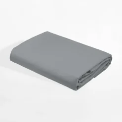 inny Prześcieradło satynowe z gumką szare PURE 140x200 cm