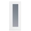 Qubik Przeszklony front drzwi PIANO 40x98 biały mat