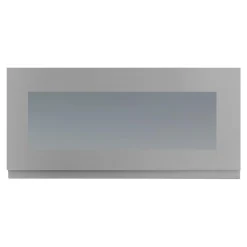 Fronty Przeszklone|Qubik Przeszklony front drzwi PIANO 80x38,1 szary mat