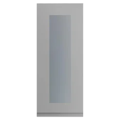 Fronty Przeszklone|Qubik Przeszklony front drzwi PIANO 40x98 szary mat