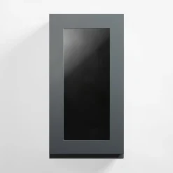 Fronty Przeszklone|Qubik Przeszklony front drzwi PIANO PLUS 40x76,5 szary stalowy mat