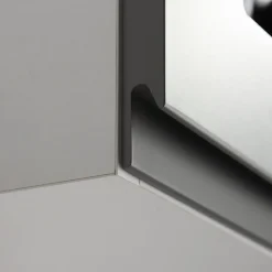 Qubik Przeszklony front drzwi PIANO 40x76,5 szary mat