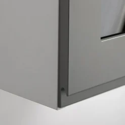 Qubik Przeszklony front drzwi PIANO 40x76,5 szary mat