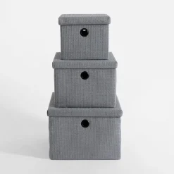 Dzieci inny Pudełko do przechowywania szare 19x19x16 cm