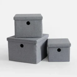 Dzieci inny Pudełko do przechowywania szare 19x19x16 cm