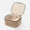 Pudełko na biżuterię beżowe 11x9x6 cm